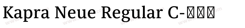 Kapra Neue Regular C字体转换